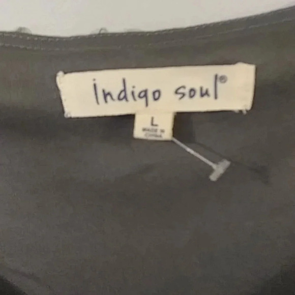 Indigo Soul Gray Textured Dress - Picture 2 of 4